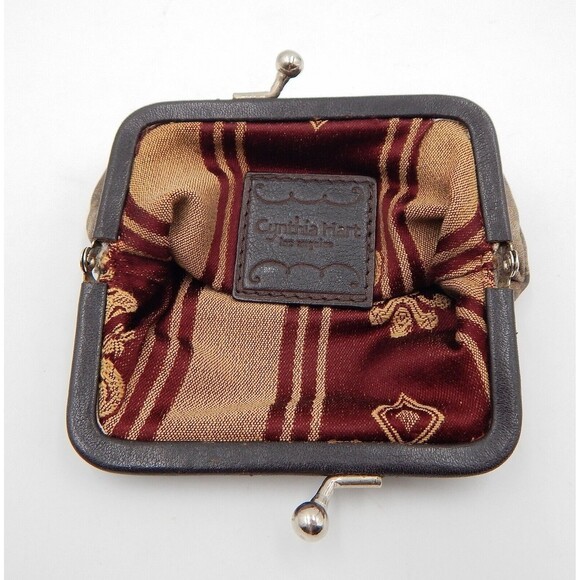Cynthia Hart Los Angeles Change Coin Purse Kiss Snap Closure - Picture 3 of 8